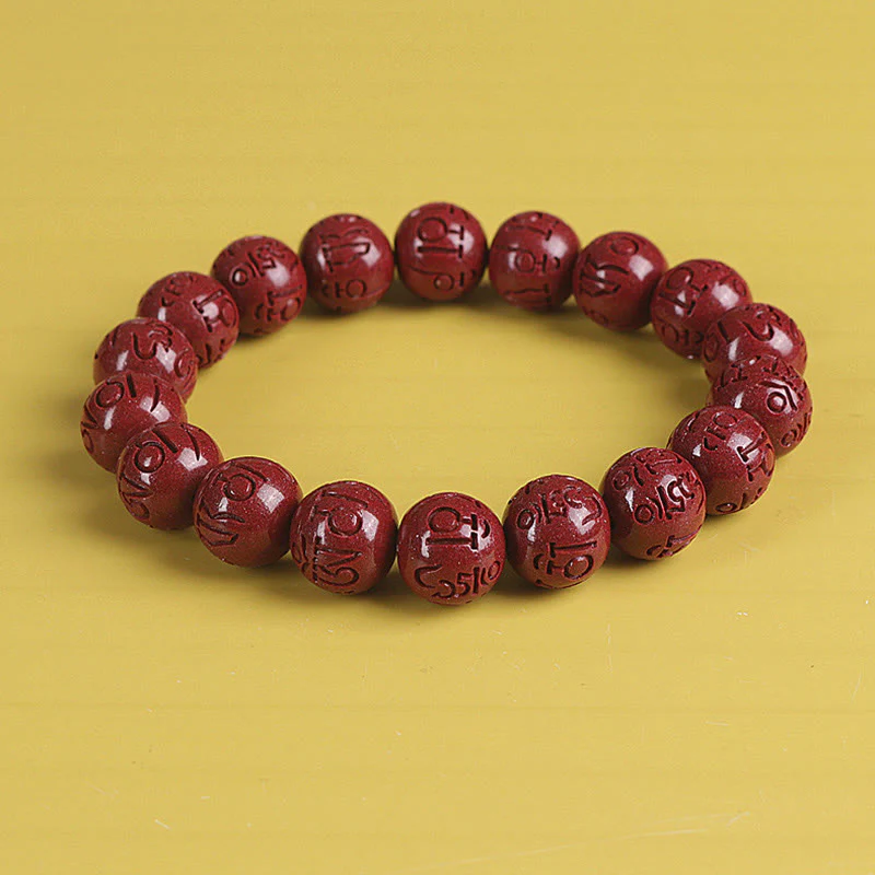 Buddha Stones Naturalne Podwójne PiXiu Cinnabar Om Mani Padme Hum Bogactwo Szczęście Koralikowa Bransoletka - Image 16