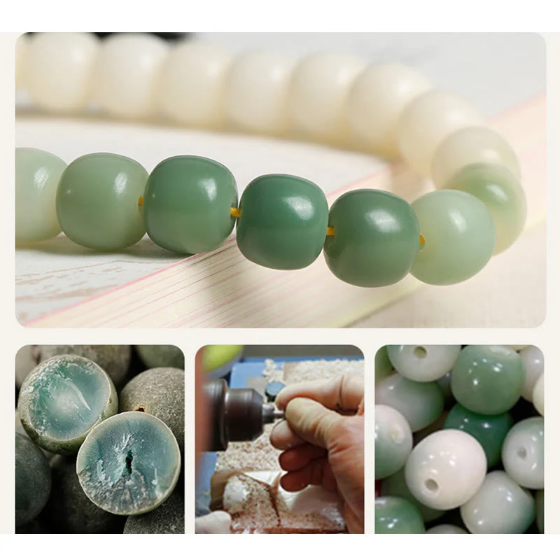 Buddha Stones Naturalny Gradient Bodhi Nasiona Fortuny Pieniądze Worek Lotos Mądrość Tassel Nadgarstek Mala - Image 20