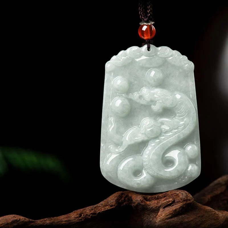Buddha Stones Naturalny Jadeit 12 Chiński Zodiak Obfitość Amulet Wisiorek Naszyjnik - Image 19