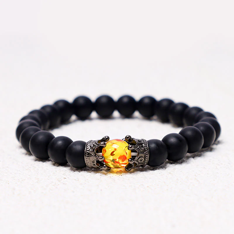 Buddha Stones Naturalny Kamień Król i Królowa Korona Uzdrawiająca Energia Koraliki Bransoletka Dla Par - Image 11