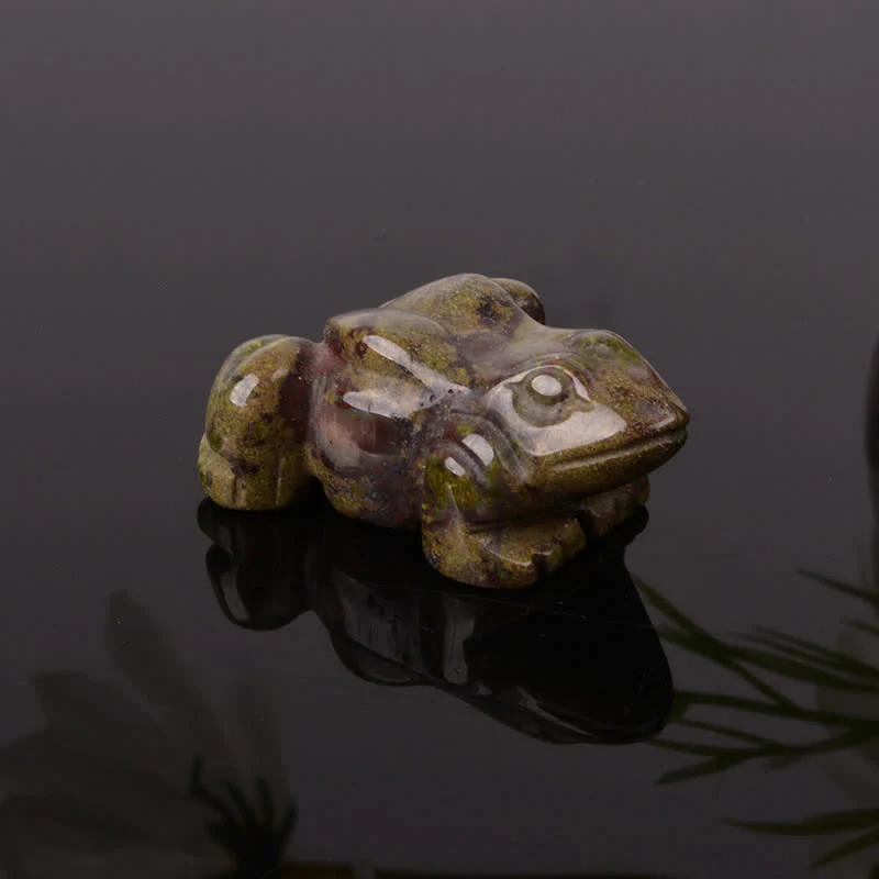Buddha Stones Naturalny zielony awenturyn, przezroczysty kwarc, kryształ i kamień dekoracyjny Frog Wealth - Image 13