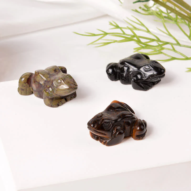 Buddha Stones Naturalny zielony awenturyn, przezroczysty kwarc, kryształ i kamień dekoracyjny Frog Wealth - Image 32