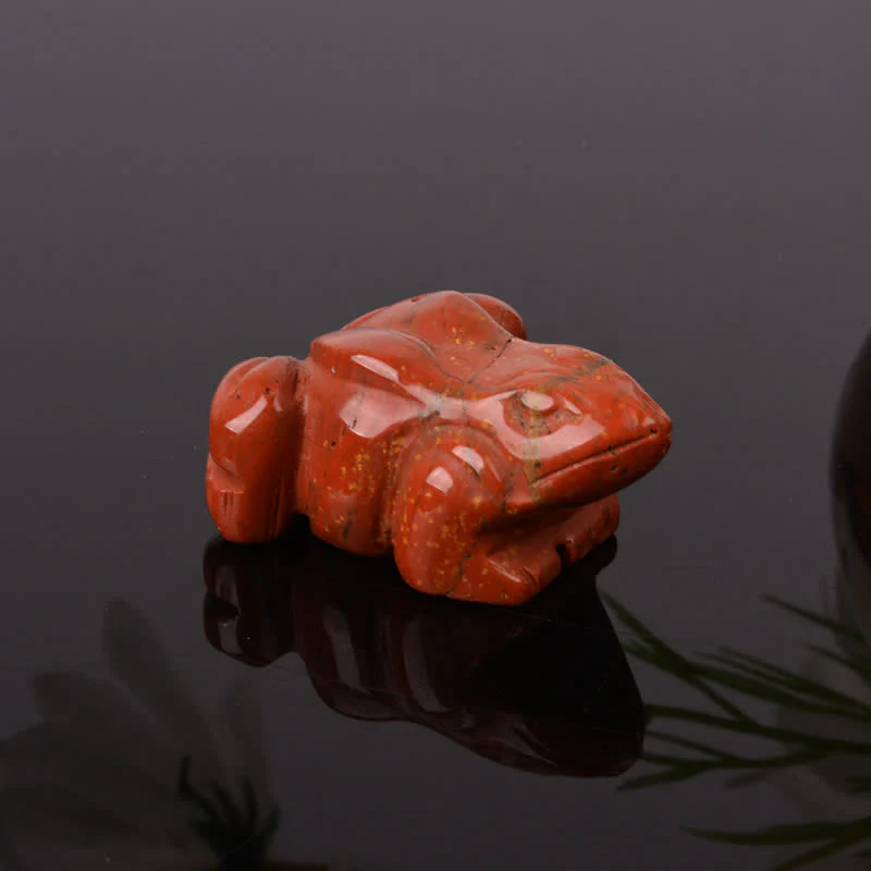 Buddha Stones Naturalny zielony awenturyn, przezroczysty kwarc, kryształ i kamień dekoracyjny Frog Wealth - Image 5