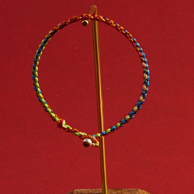 Buddha Stones „Niech będziesz błogosławiony pokojem i bezpieczeństwem przez wszystkie cztery pory roku” Bransoletka na szczęście wielokolorowa - Image 10