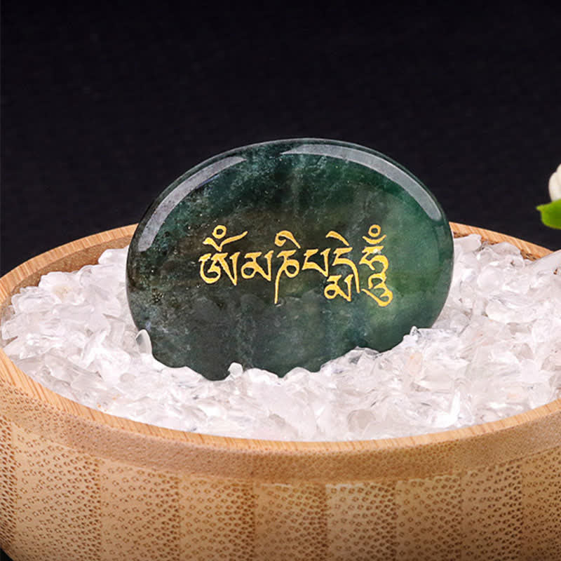Buddha Stones Om Mani Padme Hum Ametyst Tygrysie Oko Kamień Kryształowy Dekoracja Palmowa 35*45mm - Image 19