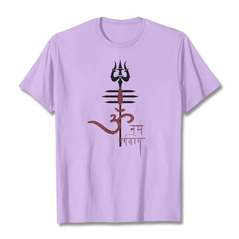 Buddha Stones OM NAMAH SHIVAYA Trójząb bawełniany T-shirt - Image 10