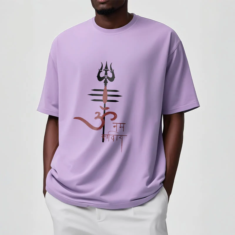 Buddha Stones OM NAMAH SHIVAYA Trójząb bawełniany T-shirt - Image 11