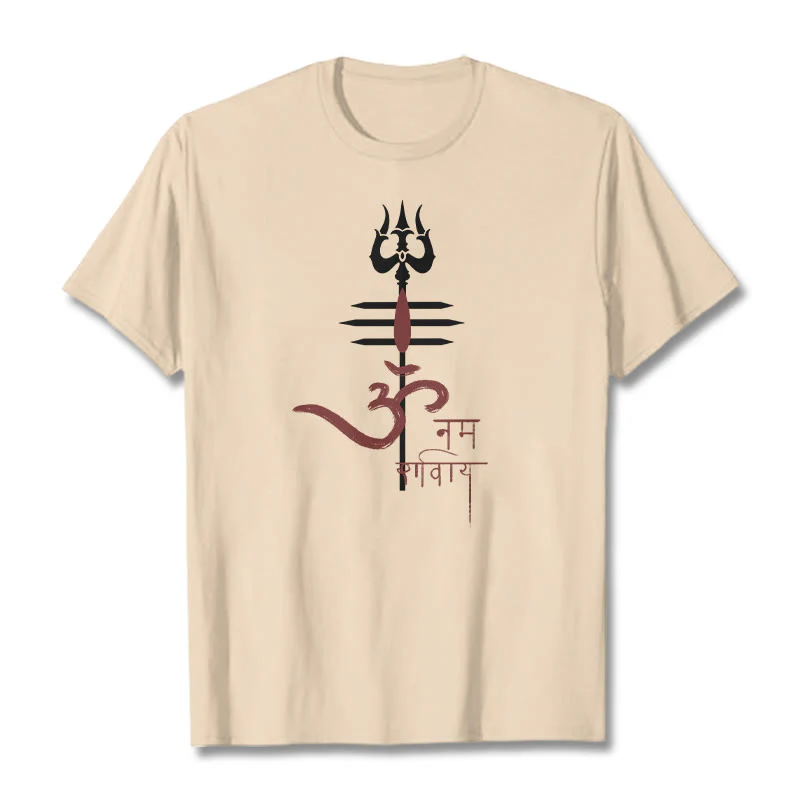 Buddha Stones OM NAMAH SHIVAYA Trójząb bawełniany T-shirt - Image 19