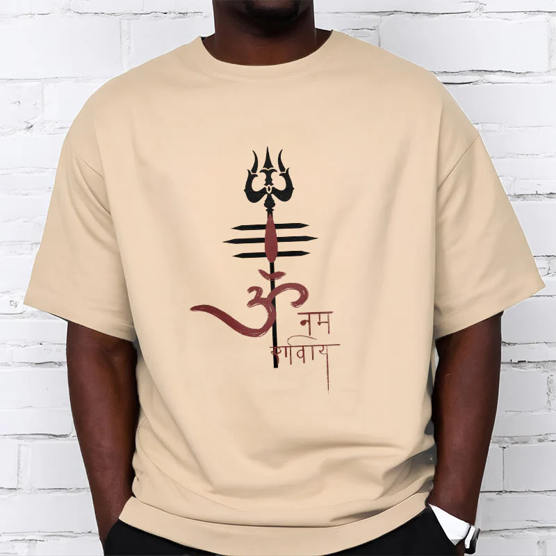 Buddha Stones OM NAMAH SHIVAYA Trójząb bawełniany T-shirt - Image 20