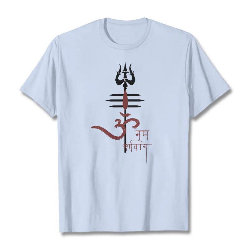 Buddha Stones OM NAMAH SHIVAYA Trójząb bawełniany T-shirt - Image 7