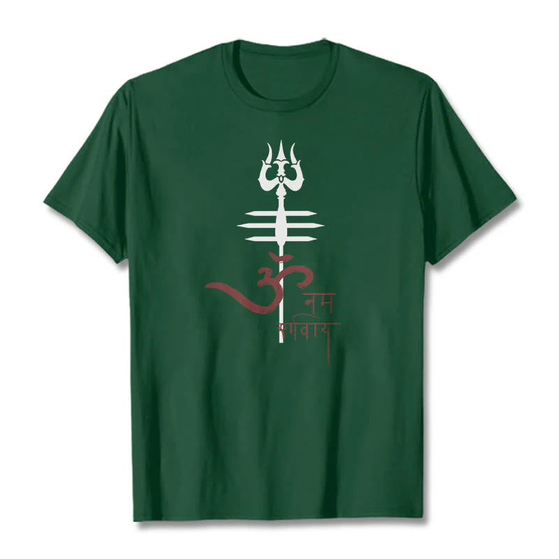 Buddha Stones OM NAMAH SHIVAYA Trójząb bawełniany T-shirt - Image 8