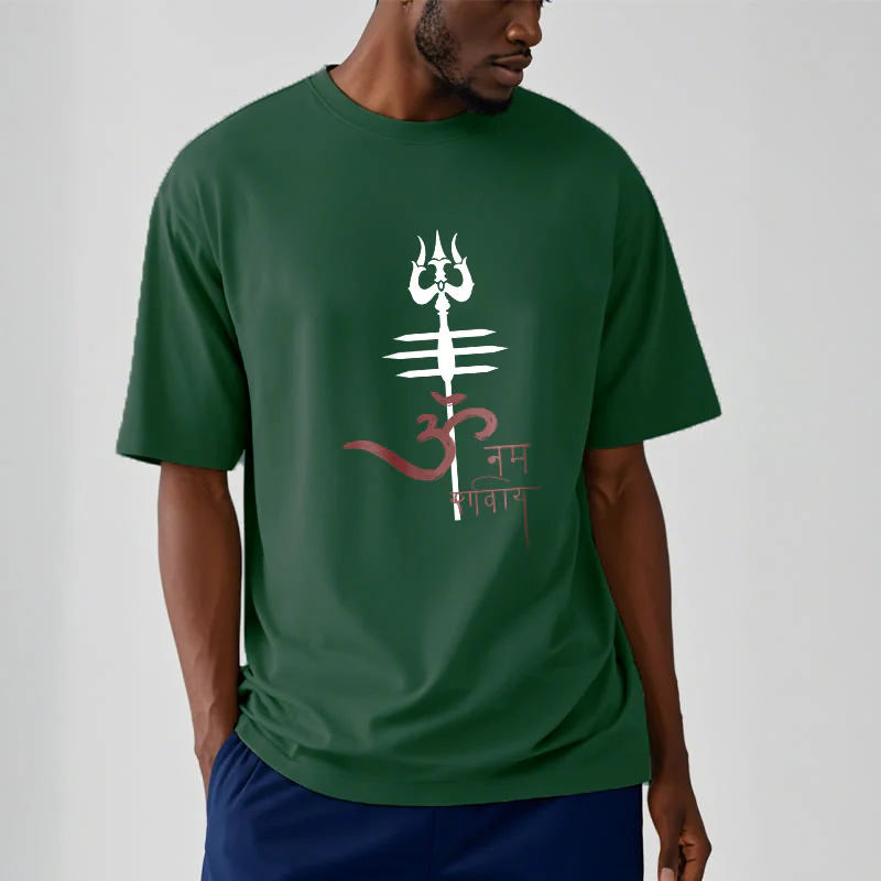 Buddha Stones OM NAMAH SHIVAYA Trójząb bawełniany T-shirt - Image 9