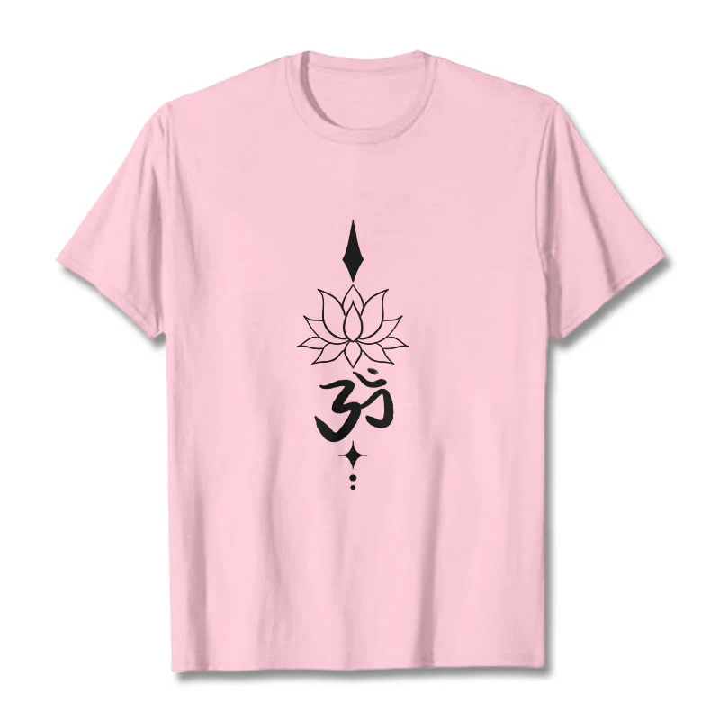 Buddha Stones Om Symbol Lotosu Koszulka T-shirt - Image 15