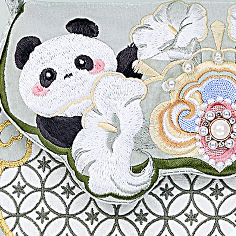 Buddha Stones Panda Kwiaty Gourd Wisiorek Torba Na Ramię Torba Crossbody - Image 8