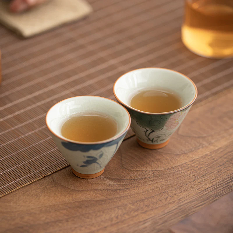 Buddha Stones Persimmon Boat Koi Fish Lotus Ceramiczny kubek do herbaty Kung Fu 50ml - Image 19