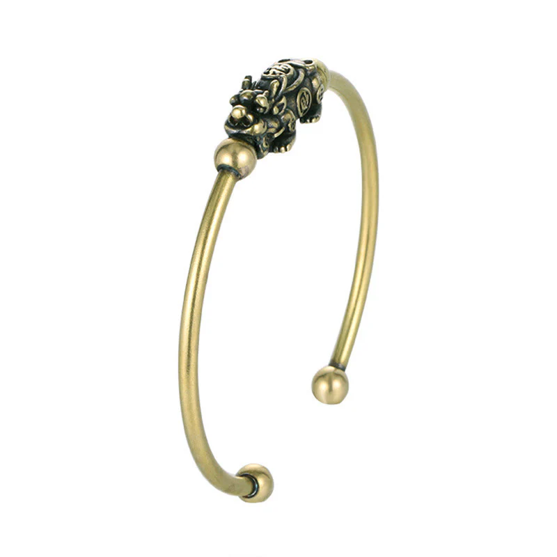 Buddha Stones Pi Xiu Niosący Kompas Fu Charakter Miedź Mosiądz Szczęście Bogactwo Bransoletka Bangle - Image 11