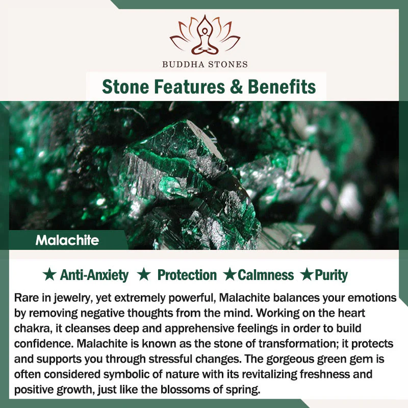 Buddha Stones Pięć Elementów Różnorodny Agat Kryształ Zielony Fantom Rutilated Kwarc Zielony Agat Winogronowy Malachit Bransoletka Szczęścia - Image 10
