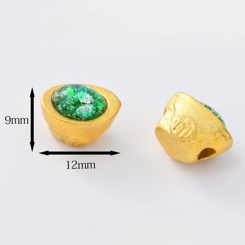 Buddha Stones Pięciokolorowa ręcznie tkana zielona sznurkowa bransoletka ochronna z zielonymi sztabkami i amuletami z kwiatu śliwy - Image 10