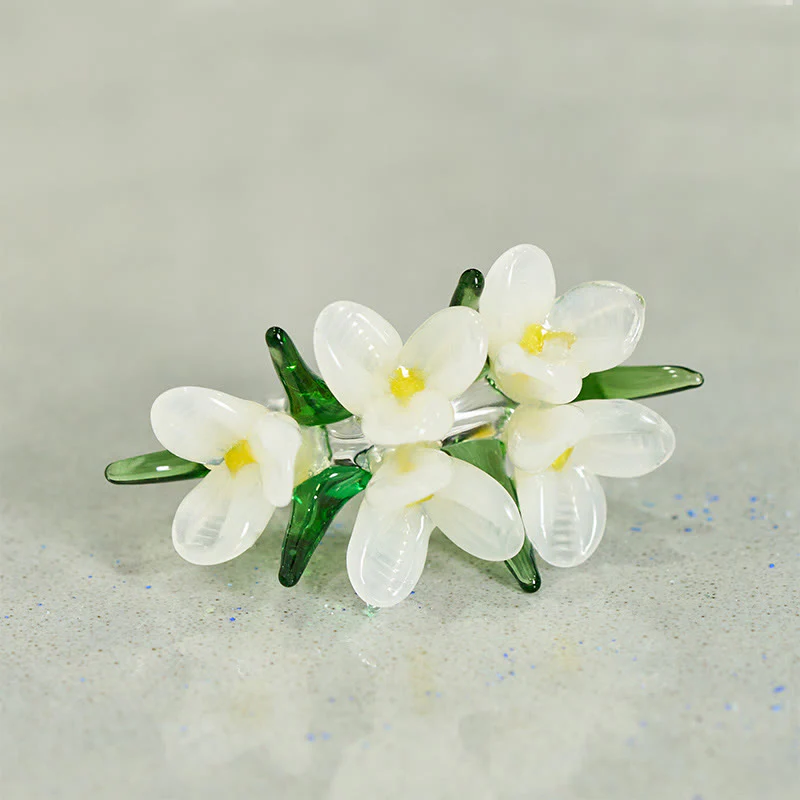 Buddha Stones Pierścień mądrości Liuli Pear Blossom Flower - Image 7