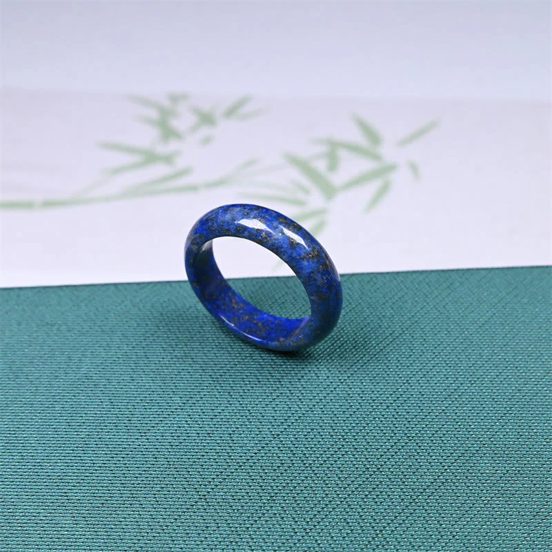 Buddha Stones Pierścionek z naturalnym lazurytem i lapis lazuli do pielęgnacji ciała - Image 3