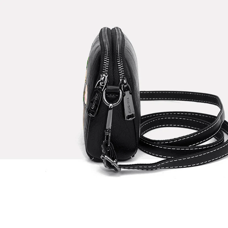 Buddha Stones Piwonia Granat Kwiaty Su Haft Podróż Zakupy Torebka Torba na Ramię Torba Crossbody - Image 6