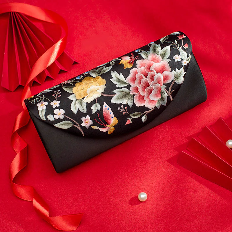 Buddha Stones Piwonia Tulipan Su Haft Ślub Zakupy Torebka Torebka Torebka Crossbody - Image 28