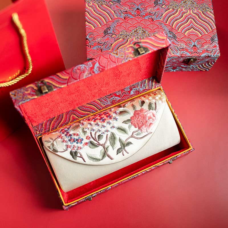 Buddha Stones Piwonia Tulipan Su Haft Ślub Zakupy Torebka Torebka Torebka Crossbody - Image 7