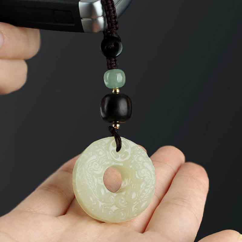 Buddha Stones PiXiu Jadeit Klamra Pokoju Obfitość Bogactwo Brelok - Image 4