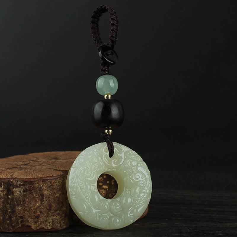 Buddha Stones PiXiu Jadeit Klamra Pokoju Obfitość Bogactwo Brelok - Image 9