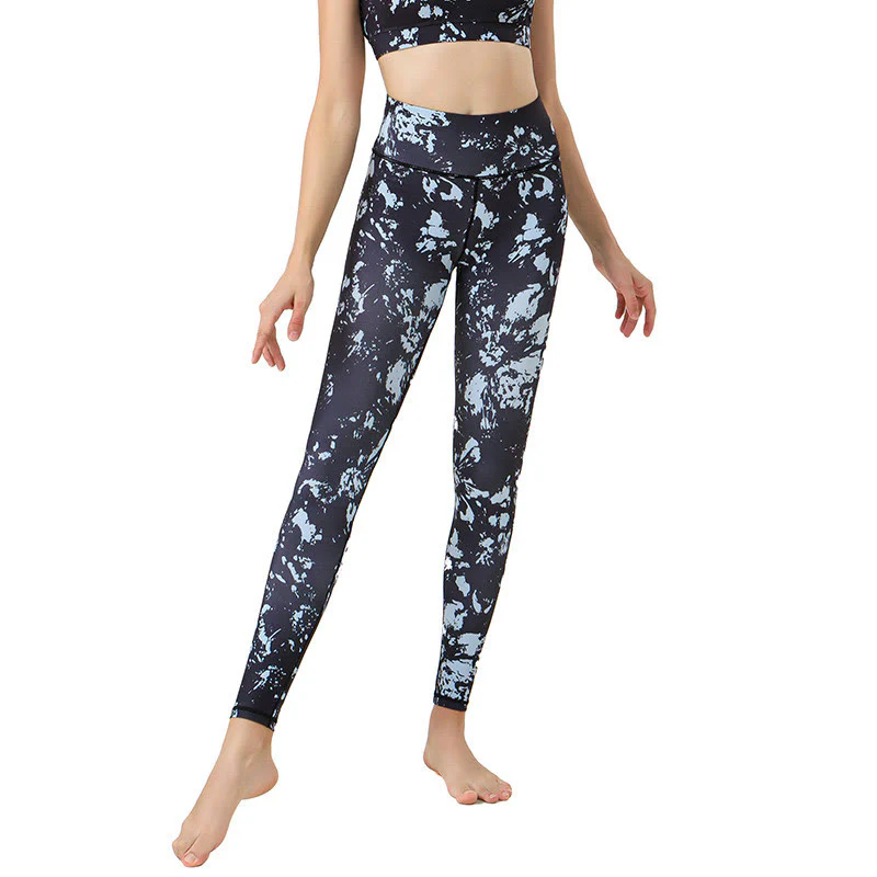 Buddha Stones Plamy Liść Klonu Nadruk Sport Ćwiczenia Fitness Wysoki Stan Legginsy Damskie Spodnie Do Jogi - Image 2
