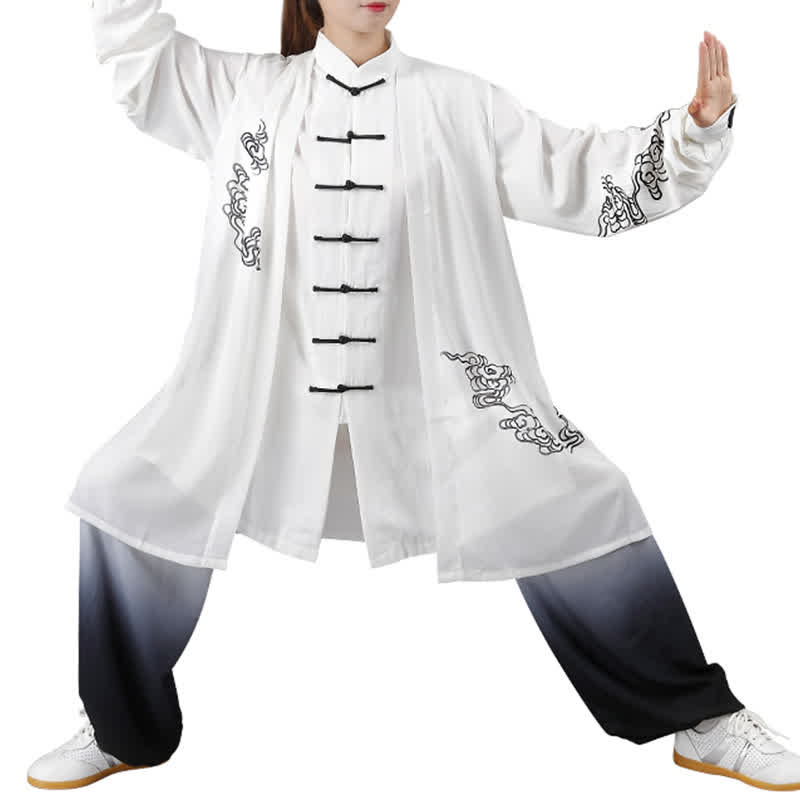 Buddha Stones Pomyślne Chmury Gradient Medytacja Modlitwa Duchowy Zen Tai Chi Qigong Praktyka Zestaw Ubrań Damskich - Image 17