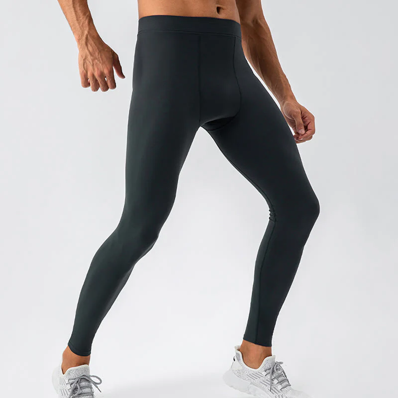Buddha Stones Proste Wysokie Talie Elastyczne Oddychające Sportowe Spodnie Męskie Legginsy - Image 19
