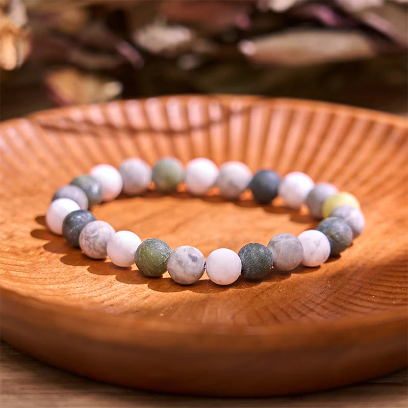 Buddha Stones prowadzą z powrotem do Ziemi seria neutralnych kolorów bransoletka uziemiająca równowagę - Image 17