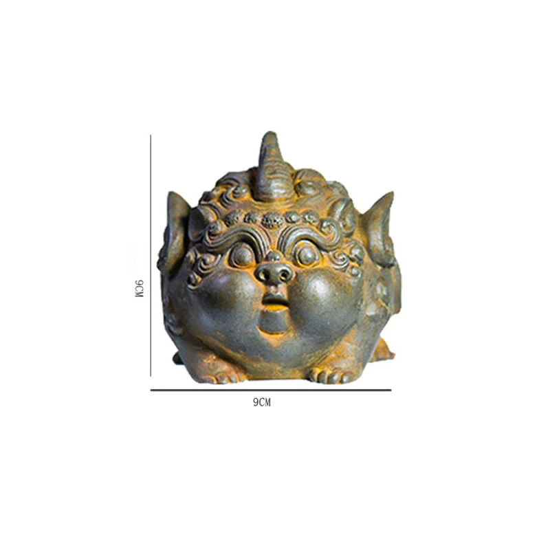Buddha Stones Ręcznie Bogactwo PiXiu Żelazo Proszek Rdza Odlew Żywicy Statua Dekoracja Domu - Image 13