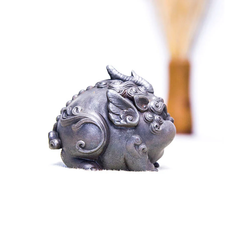 Buddha Stones Ręcznie Bogactwo PiXiu Żelazo Proszek Rdza Odlew Żywicy Statua Dekoracja Domu - Image 18