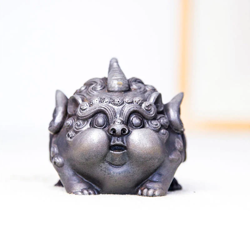Buddha Stones Ręcznie Bogactwo PiXiu Żelazo Proszek Rdza Odlew Żywicy Statua Dekoracja Domu - Image 25