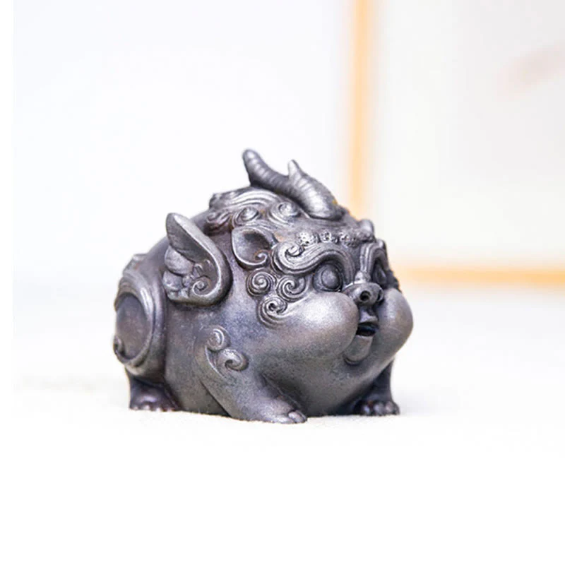 Buddha Stones Ręcznie Bogactwo PiXiu Żelazo Proszek Rdza Odlew Żywicy Statua Dekoracja Domu - Image 26