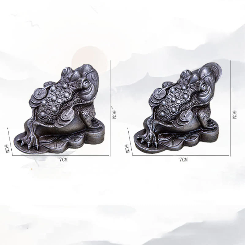 Buddha Stones Ręcznie Feng Shui Żaba Ropucha Miedziane Monety Proszek Żelaza Rdza Odlew Żywicy Statua Dekoracja Domu - Image 33