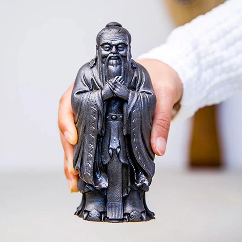 Buddha Stones Ręcznie Konfucjusz Żelazo Proszek Rdza Odlew Żywicy Statua Dekoracja Domu - Image 20