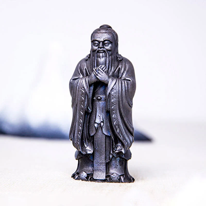 Buddha Stones Ręcznie Konfucjusz Żelazo Proszek Rdza Odlew Żywicy Statua Dekoracja Domu - Image 23