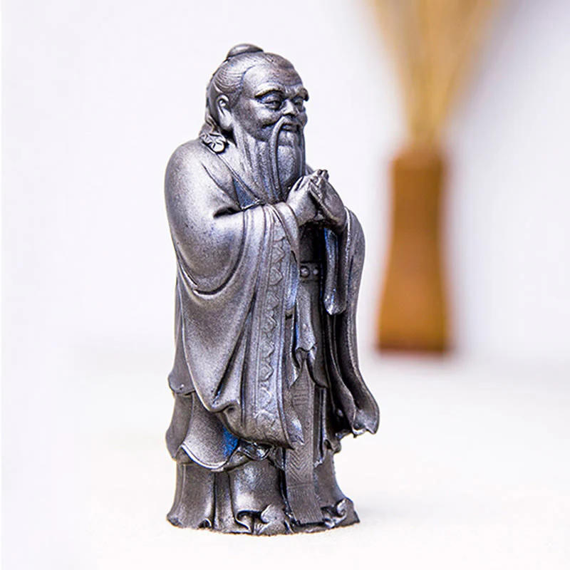 Buddha Stones Ręcznie Konfucjusz Żelazo Proszek Rdza Odlew Żywicy Statua Dekoracja Domu - Image 24