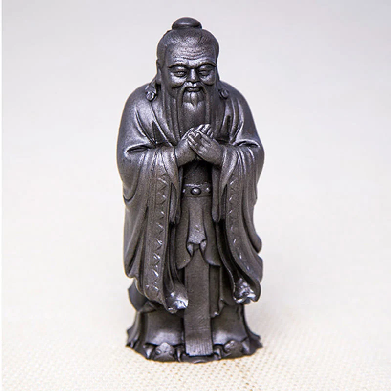 Buddha Stones Ręcznie Konfucjusz Żelazo Proszek Rdza Odlew Żywicy Statua Dekoracja Domu - Image 25
