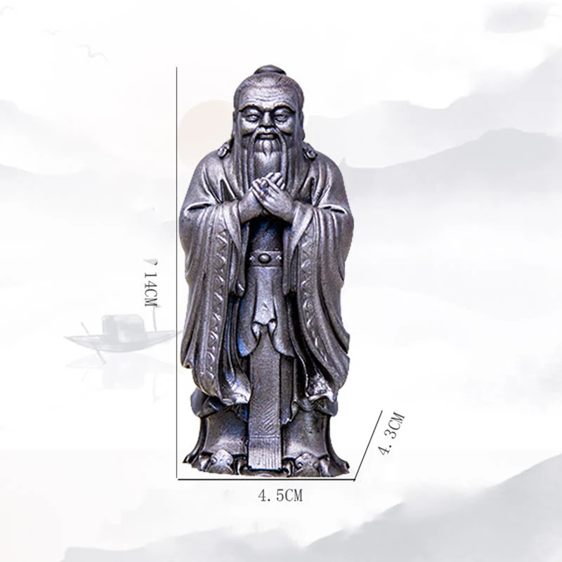 Buddha Stones Ręcznie Konfucjusz Żelazo Proszek Rdza Odlew Żywicy Statua Dekoracja Domu - Image 29