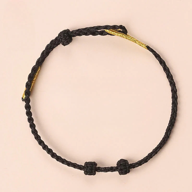 Buddha Stones Ręcznie pleciona, czerwona, sznurkowa, 3 mm, ochronna, regulowana bransoletka DIY z koralików jadeitowych - Image 24
