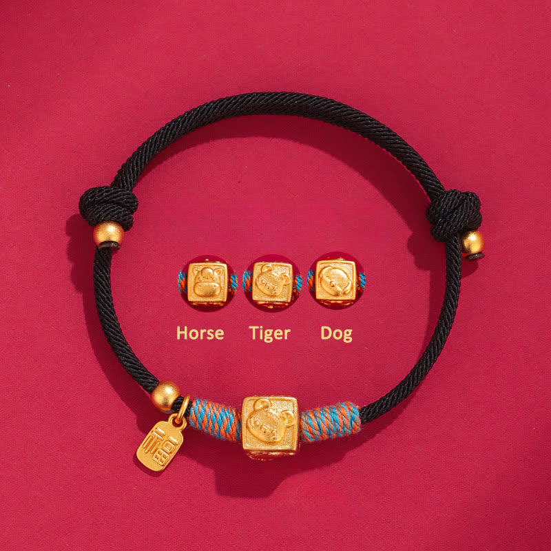 Buddha Stones Ręcznie robiona bransoletka z czerwonego sznurka z chińskim znakiem zodiaku Luck Fu - Image 12