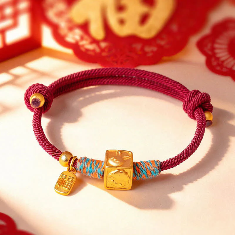 Buddha Stones Ręcznie robiona bransoletka z czerwonego sznurka z chińskim znakiem zodiaku Luck Fu - Image 15
