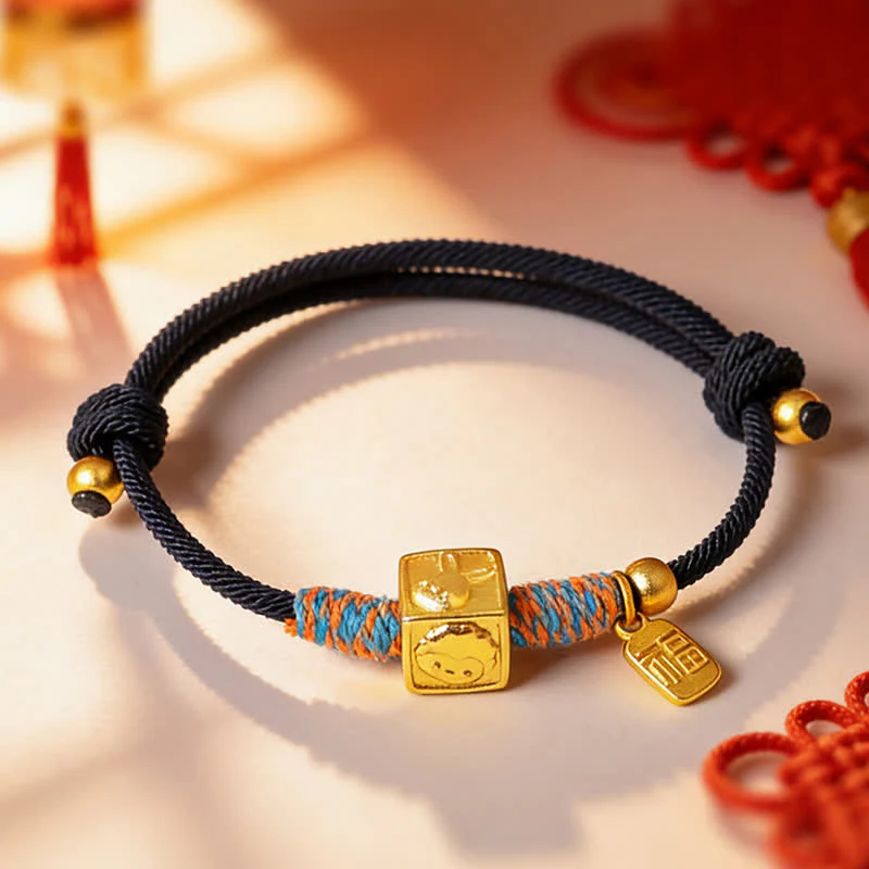 Buddha Stones Ręcznie robiona bransoletka z czerwonego sznurka z chińskim znakiem zodiaku Luck Fu - Image 16