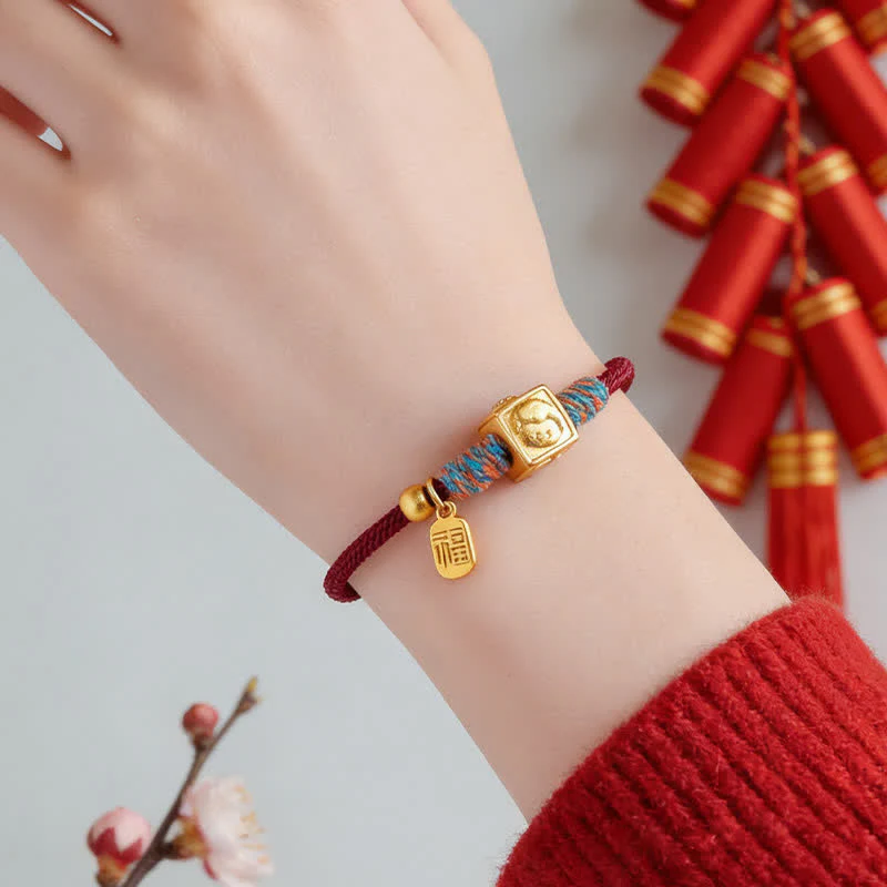 Buddha Stones Ręcznie robiona bransoletka z czerwonego sznurka z chińskim znakiem zodiaku Luck Fu - Image 17
