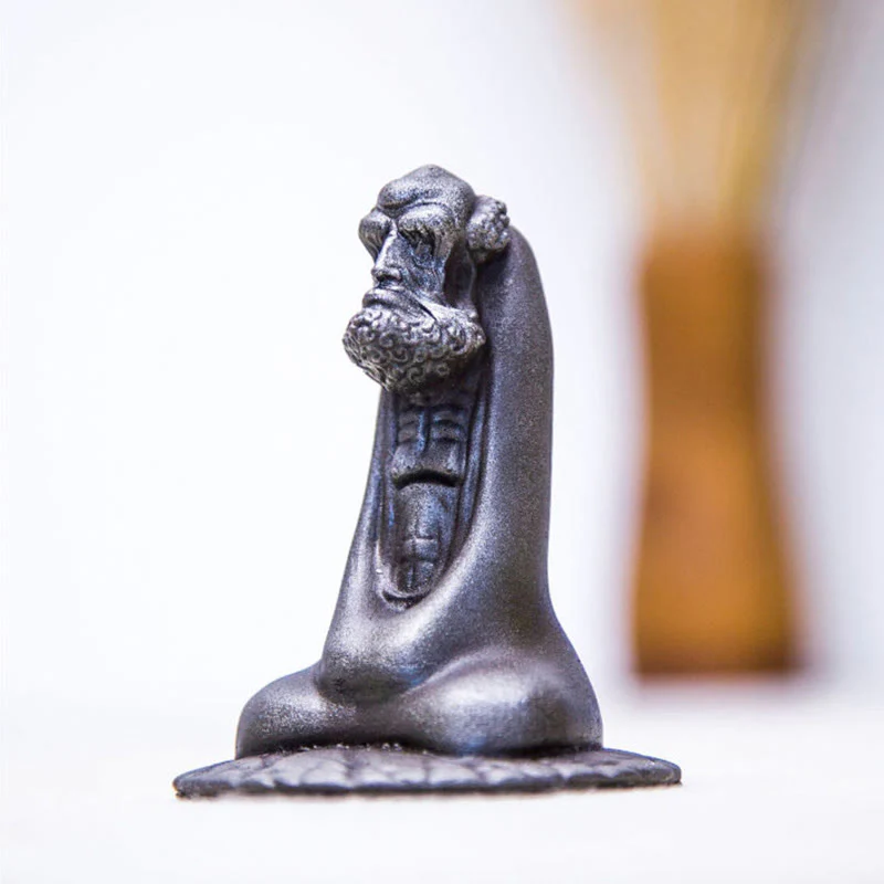 Buddha Stones Ręcznie Robione Bodhidharma Żelazo Proszek Rdza Odlew Żywicy Statua Dekoracja Domu - Image 17