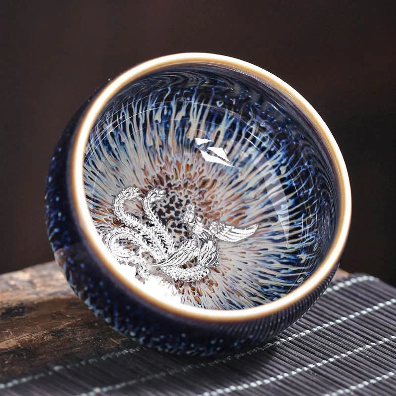 Buddha Stones ręcznie robione chińskie Jianzhan Koi Fish Lotus Dragon Phoenix 12 chińskich zodiaków Ceramiczny kubek do herbaty Kung Fu 70ml - Image 12